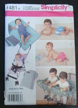 Simplicity 1481 All Sizes Babies&#39; Swim Diaper Stroller Cover etc Uncut - $164.07 MXN