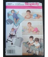 Simplicity 1481 All Sizes Babies&#39; Swim Diaper Stroller Cover etc Uncut - $165.85 MXN