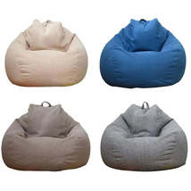 Lazy Sofas Cover Large Bean Bag Cover Without Filler Breathable Adult Ch... - $35.25+