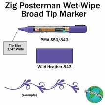 Wild Heather 843 Liquid CHALK Marker PEN Broad 6mm Chisel TiP WetWipe ZI... - $21.03