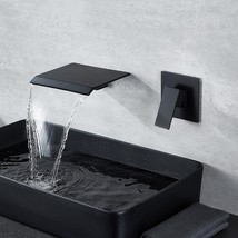 The Dasan Wall Mount Waterfall Bathroom Faucet In Matte Black, Single Ha... - $2,269.79 MXN