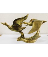 Mid-Century Modern Large Brass Two Ducks in Flight Sculpture  - $313.70 CAD