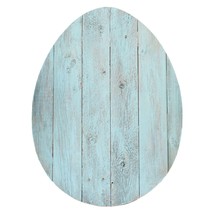 24&quot; Rustic Farmhouse Turquoise Wood Large Egg - £62.73 GBP