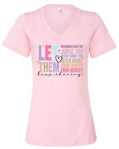 Let Them Women&#39;s Tshirt - Women’s Relaxed Jersey V-Neck Tee V8 Let them ... - $27.37 CAD+