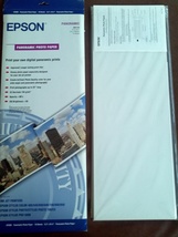 EPSON PANORAMIC PHOTO PAPER 8.3 X 23.4 10 SHEETS  - $30.00