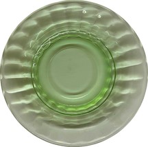 Hocking Glass ? Block Optic Green Depression (repro) Glass Saucer Plate 5 5/8 - $9.99