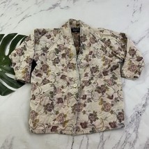 Selvy Womens Vintage 90s Tapestry Chore Coat Size M Pink Floral Oversize - $24.74
