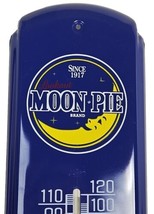 Moon Pie Brand Thermometer Sign Metal Blue Yellow 17 x 5 - £51.95 GBP