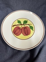 Blue Ridge Pottery Handpainted Yellow W/ Red Apple Plate 9.5” RARE Vintage Piece - £6.27 GBP