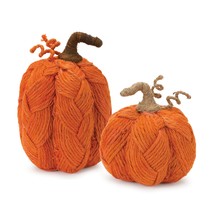 Pumpkin (Set of 2) 7.5&quot;H, 10.5&quot;H Rope - £54.73 GBP
