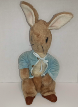 Eden Peter Rabbit 16&quot; Beatrix Potter Stuffed Animal Plush Vintage Blue Velvet - £27.37 GBP
