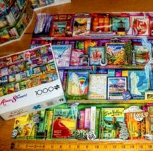 Jigsaw Puzzle 1000 Pieces Aimee Stewart Art Collage USA Travel Trinkets Complete - $13.85