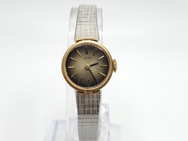 Vintage Timex Watch Women Running Gold Tone Gold/black Fade Dial 17mm - £24.03 GBP