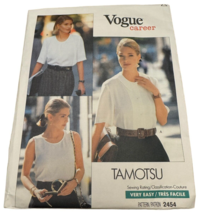 Vogue Sewing Pattern 2454 Misses Top Blouse Pullover Career Work Sz 12-16 Uncut - £11.81 GBP