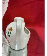 VINTAGE CERAMIC JUG SHAPED PLANTER WITH HANDPAINTED FLOWERS Excellent - £5.45 GBP