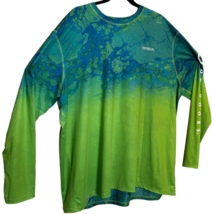 Magellan Realtree Wave Fish Ombre Men&#39;s 2XL Quick Dry Long Sleeve Green/... - $27.55