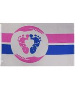 PRO LIFE PRIDE 3&#39;X5&#39; 100D (HANDS WITH TWO BABY FOOTPRINTS IN CIRCLE) FLAG - $9.88