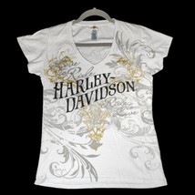 Harley Davidson V Neck T Shirt - Womens Large - Myrtle Beach SC - £15.56 GBP