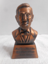Bronze Metal President Abraham Abe Lincoln Bust Statue Die Cast Pencil Sharpener - £7.98 GBP