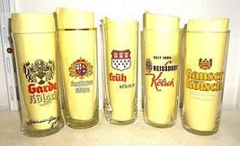 5 Kolsch Breweries Multiples 3 Cologne Koln Colonia German Beer Glasses Stange - £20.04 GBP