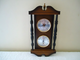 Vtg Jason Wooden Weather Station Barometer Temperature &amp; Humidity &quot; Grea... - $38.32