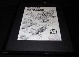1981 WUAB TV Cleveland Indians Framed 11x14 ORIGINAL Advertisement  - £27.68 GBP