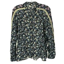 Womens Size XS Anthropologie Free People Multicolor Skyway Drive In Blouse - £21.14 GBP
