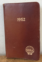Vintage Shell 1952 Leather Calendar A Treasure Chest Of Pleasant Memorie... - $33.29