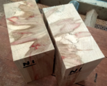 TWO FLAME BOXELDER BOWL BLANKS LATHE TURNING BLOCKS LUMBER 6&quot; X 6&quot; X 3&quot; N1 - $39.55