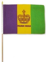 Mardi Gras Crown Flag - 12x18 Inch 12 Pack - $44.29 CAD