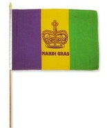 Mardi Gras Crown Flag - 12x18 Inch 12 Pack - £23.50 GBP