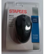 Staples Wired Optical Mouse Black PC &amp; Mac Compatible 2016 BRAND NEW SEALED - $250.01 MXN