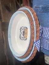 1995 TEAMSON LOT OF 2 COUNTRY HOME CASSEROLE DISH W/BASKET - $18.99