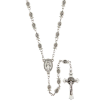 &quot;Fishers of Men&quot; Rosary with Ichthus Jesus Fish Symbol Beads &amp; Black Pouch - £12.78 GBP