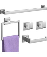5-Pieces Brushed Nickel Bathroom Accessories Set, 23.6 Inch Bath Towel B... - €54,22 EUR