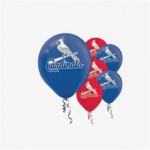 Cardinal Burst Balloons - 6 Pack of 12&quot; MLB Printed Latex Balloons for Game Day - $23.75