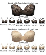 Curvy Couture Strapless Sensation Multi-Way Bra in Bombshell Nude Size 4... - $53.99