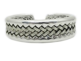 Scott Kay Designer Basket Weave Heart Filigree Cuff Sterling Silver - £983.28 GBP