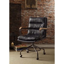 Harith II Office Chair, Vintage Blue Top Grain Leather - $10,905.95 MXN
