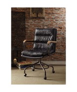 Harith II Office Chair, Vintage Blue Top Grain Leather - $10,905.95 MXN