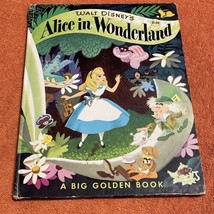 A Big Golden Book Walt Disney&#39;s Alice In Wonderland 1973 23rd Printing - £15.77 GBP