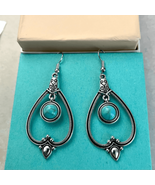 AZY Darling Dangle Turquoise &amp; Silver Earrings - £29.46 GBP