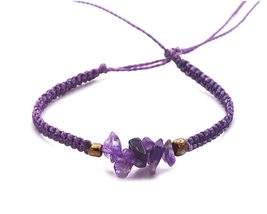Mia Jewel Shop Chip Stone Braided String Macramé Friendship Bracelet - Womens Fa - £9.45 GBP