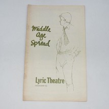 Vintage Theater Program Middle Age Spread Lyric Theatre April 1980 - £12.68 GBP