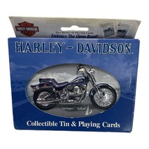 Harley Davidson Motorcycles 2001 Collector Tin &amp; 2 Decks of Cards - $12.48