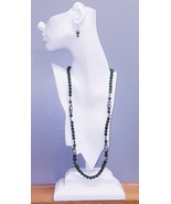 Smithsonian Jade bead necklace 24&quot;&quot; long w/pierced earrings - $179.99