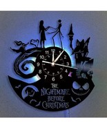 Nightmare Before Christmas Theme CD Record LED Clock 3D Classic Hallowee... - $29.60+