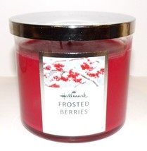 WONDERFUL HTF HALLMARK SOY BASED FROSTED BERRIES TWO-WICK 12 OZ JAR CANDLE - $22.27