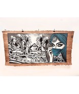 Hand Painted Natural Papyrus Painting Shows Great Pyramids of Giza, Egyp... - $349.69 CAD
