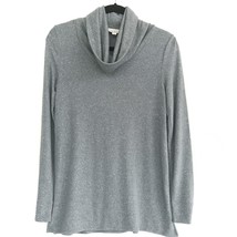 LOFT XS Heather Gray Cowl Neck Long Sleeve Oversized Sweater Soft Stretch Top - £14.69 GBP